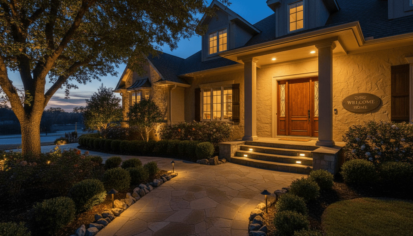 Professional outdoor lighting installation