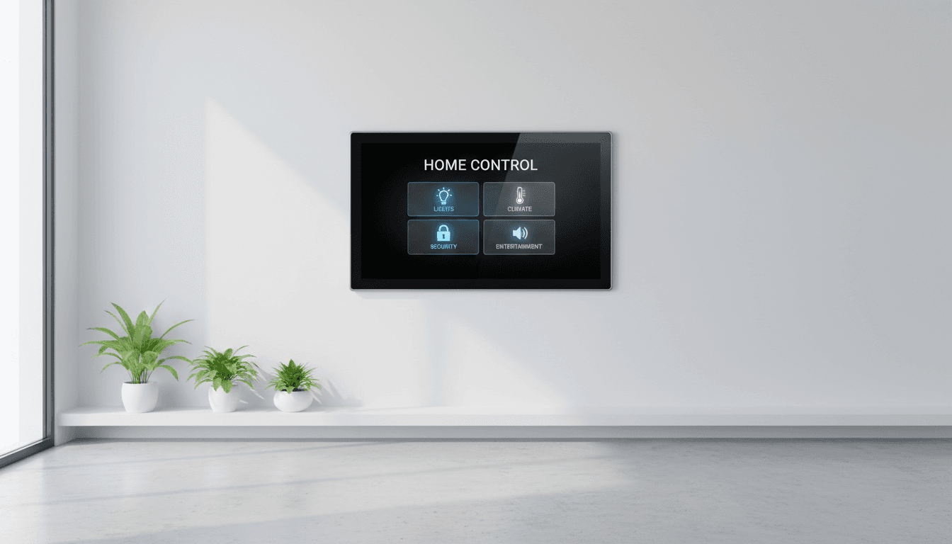 Smart home control system installed in modern home