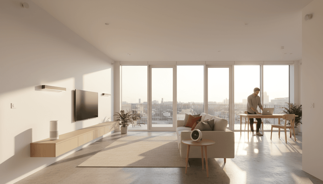 Modern home interior showcasing premium outdoor and smart home lighting installations